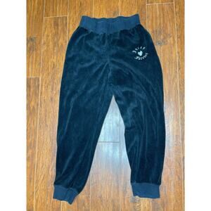 Juicy x Forever 21 Velour Black Joggers  SZ S